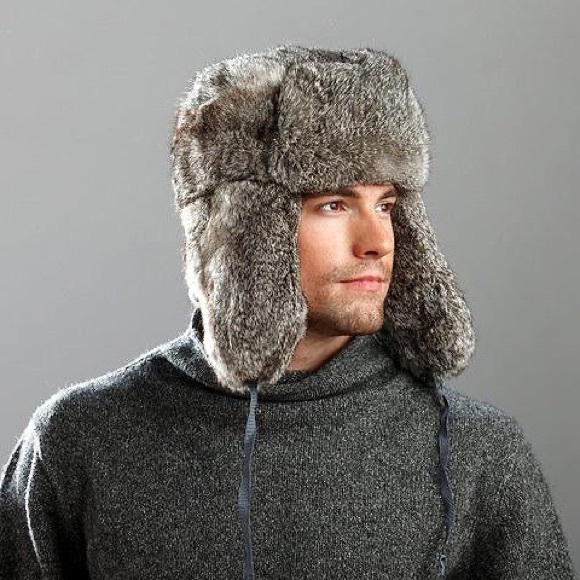 CROWN CAP Rabbit Fur Winter Trapper Hat XL - Picture 12 of 16